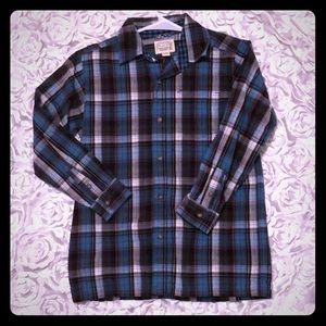Boys 7/8 Plaid button down